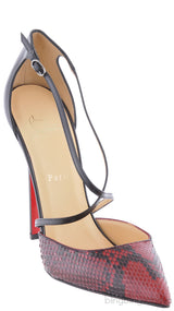 Snakeskin Bi-color Pointed Heels
