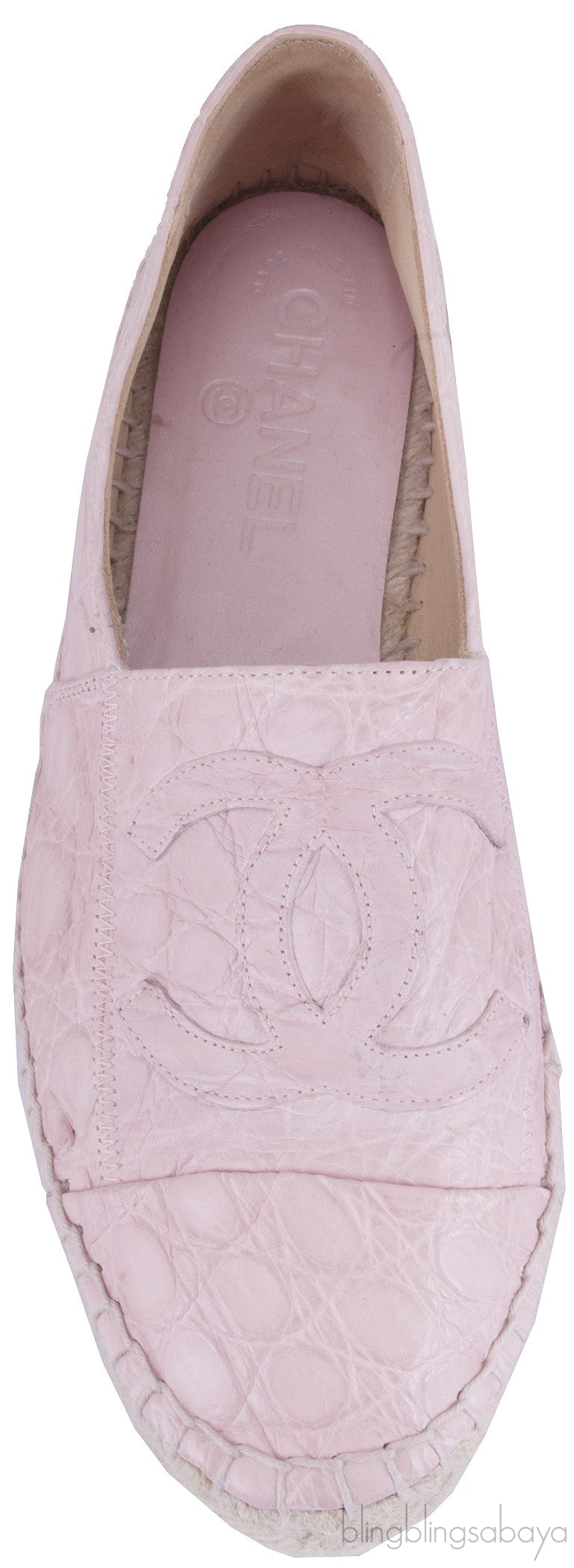 Pink Crocodile Espadrille