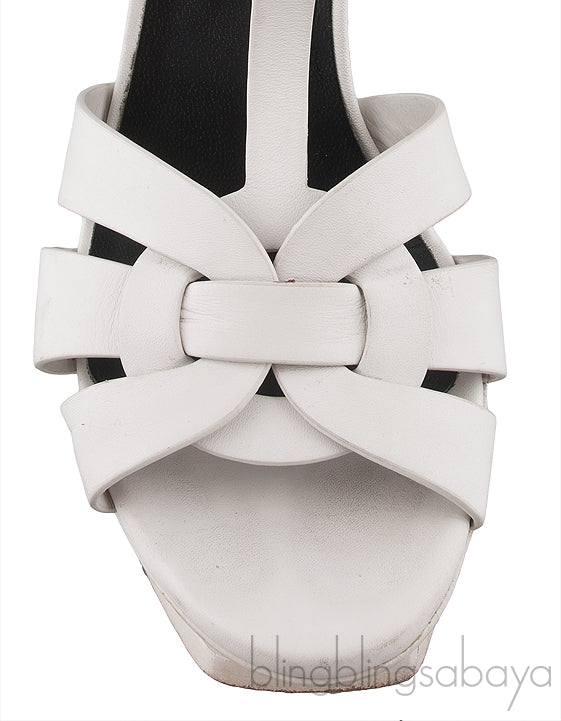 Tribute White Matte Heels