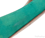 Manolo Blahnik Emerald Green Satin Hangisi Flat Shoes