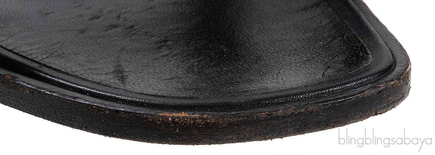 Hermes Oran Black \"Clou de Selle\" Sandals