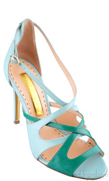 Bi-color Strappy Heels