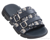 Dior Beige and Black Dior Oblique Technical Jacquard Kids Sandals