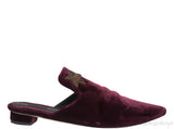 Maroon Stella Velvet Mules