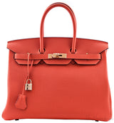 Birkin 35 Orange Taurillon Clem.