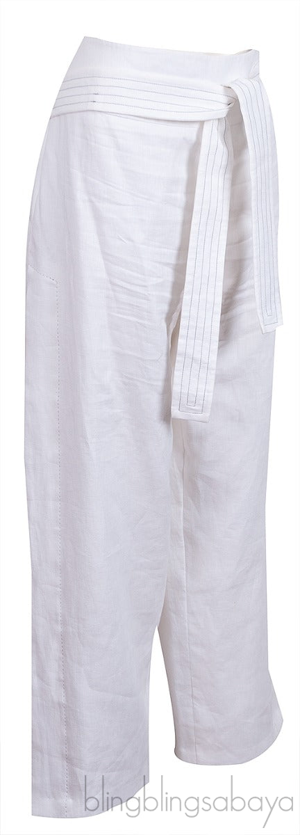 White Linen Trouser