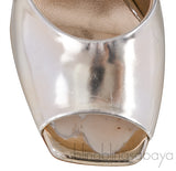 Rose Gold Peep Toe Sandals