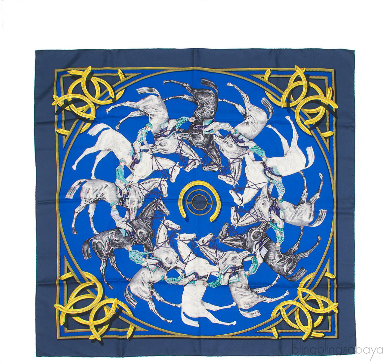 Blue LA RONDE DES JOCKEYS SCARF
