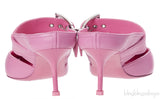 Alexander McQueen Pink Punk Buckle Mules