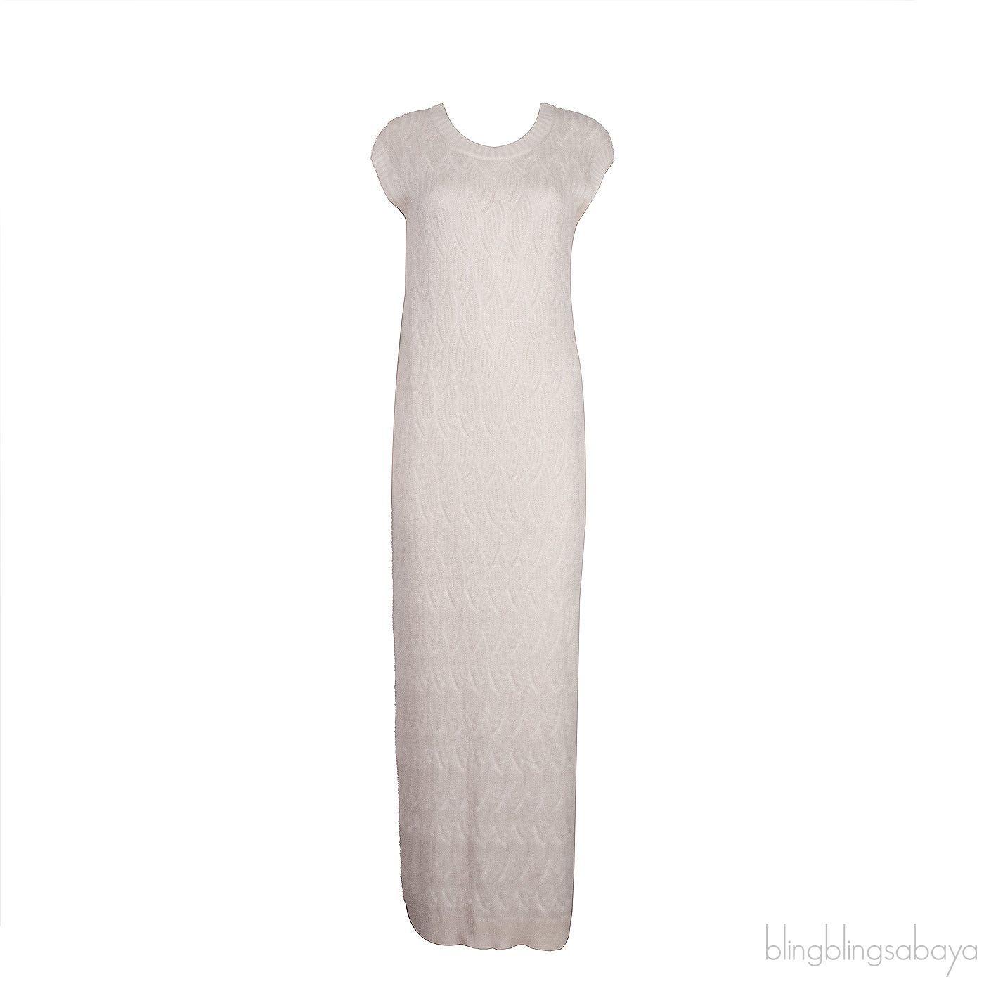 Off-White Knitted Long Dress