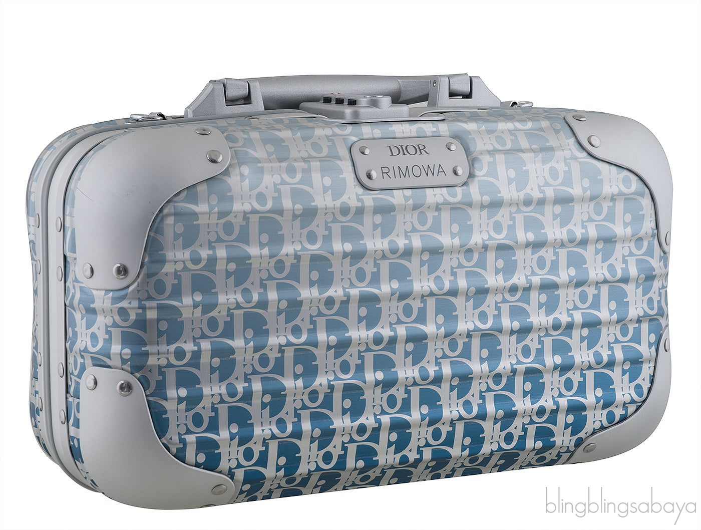Dior x Rimowa Carry-on Hand Case Aluminum Oblique Blue Gradient
