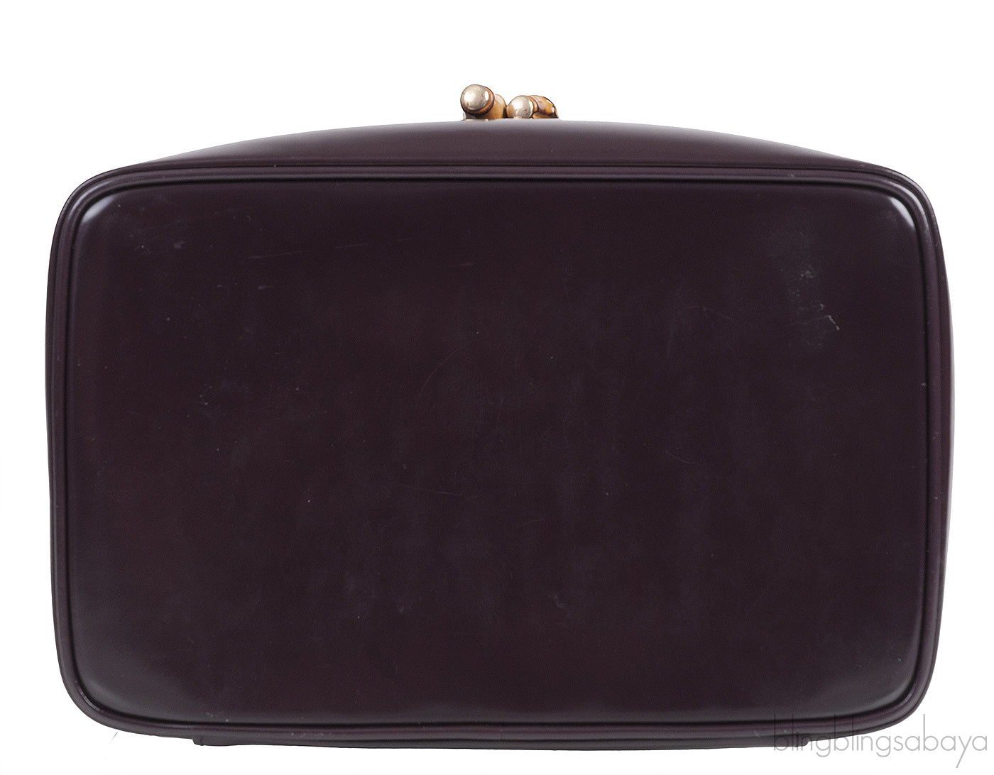 Plum Vanity Leather Bag