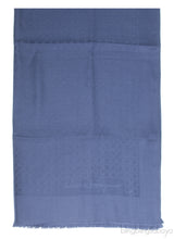 Dark Blue Logo Printed Scarf