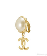 Faux Pearl CC Earrings