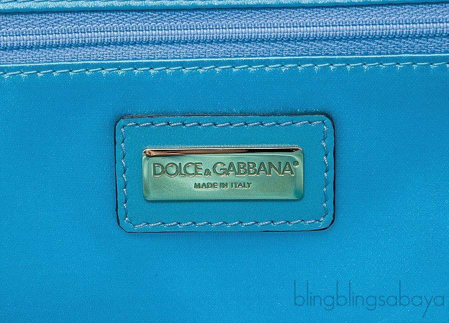 Miss Sicily Blue Watersnake Flap Bag