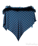 Bug Printed Murmansky Fur Shawl