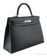 Kelly 35 Black Epsom Sellier GHW