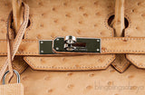 Birkin 30 Natural Gold Ostrich PHW