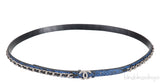 Chanel Blue Black CC Chain Python Belt