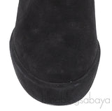 Prada Black Velvet Platform Boots