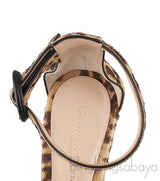 Portifino Leopard Calf Hair Sandals
