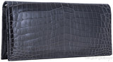 Grey Patent Alligator Clutch Bag