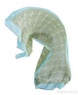 Moss Green Printed w/ Teal Trim Stole