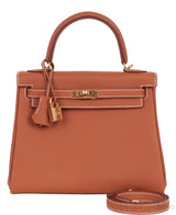 Kelly 25 Gold Togo Retourne GHW