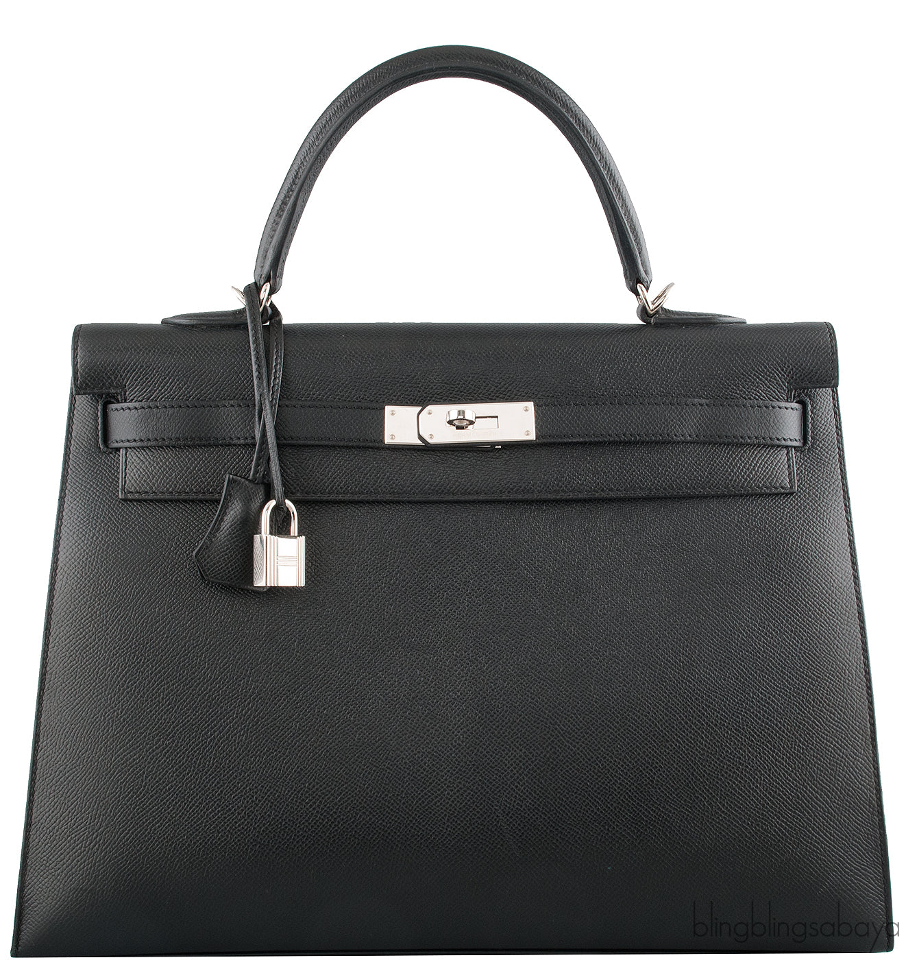 Kelly 35 Black Epsom Sellier PHW