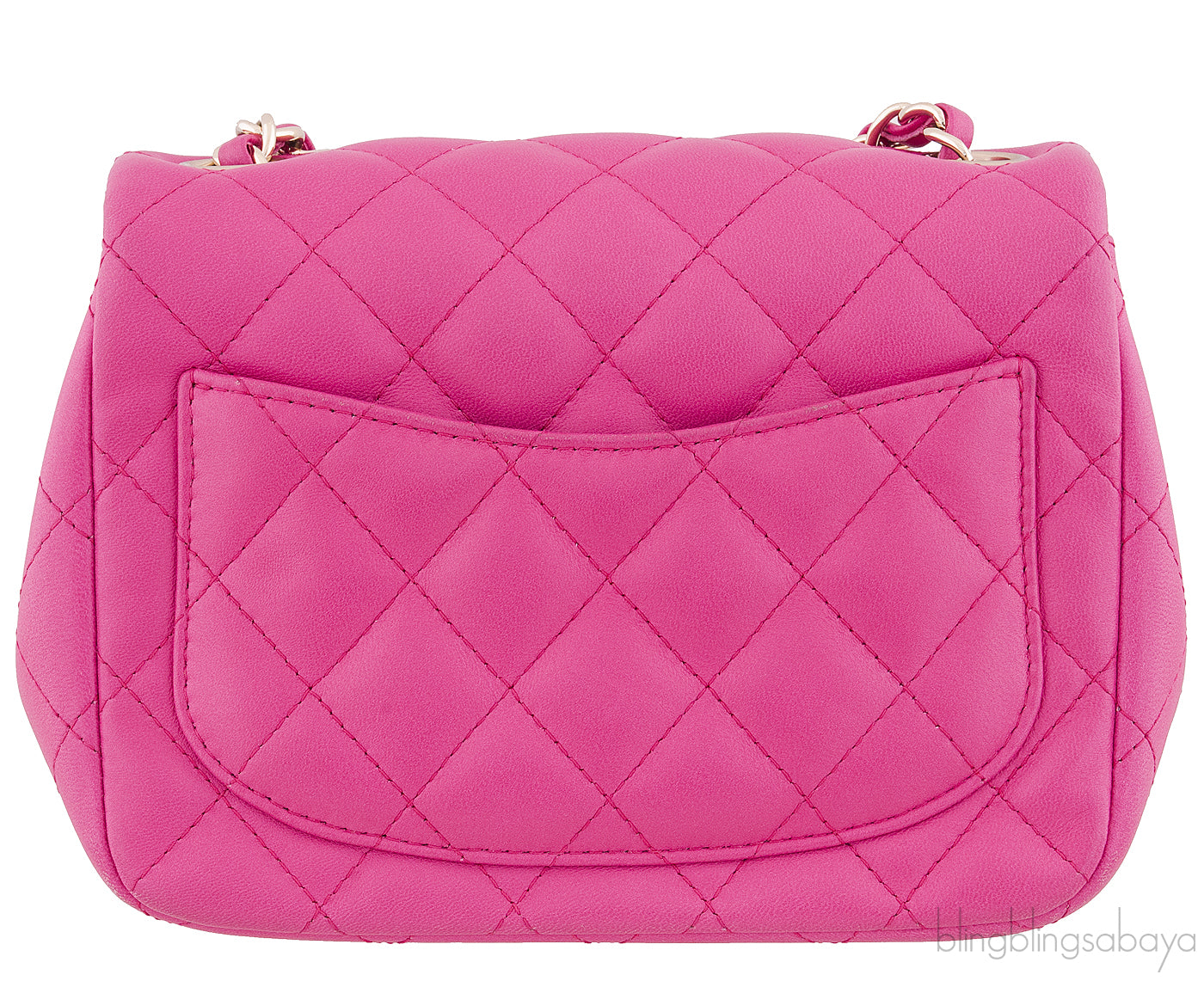 Fuchsia Quilted Mini Flap Bag