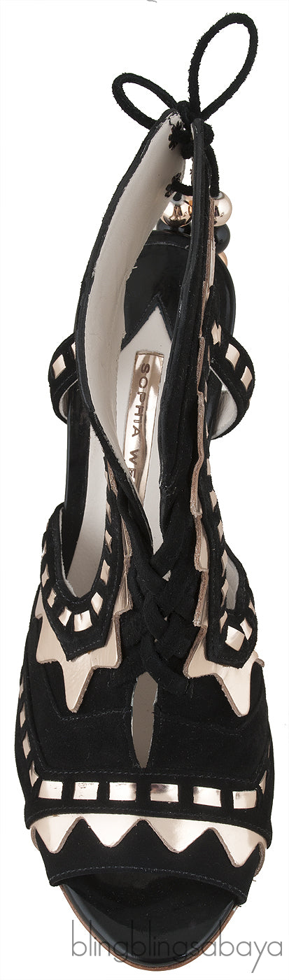 Cut-out Suede Leather Sandals