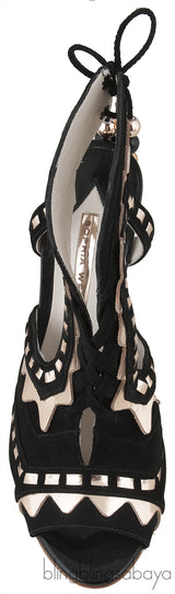 Cut-out Suede Leather Sandals