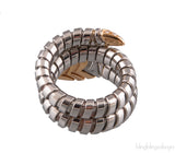 Serpenti Steel & Diamond Ring