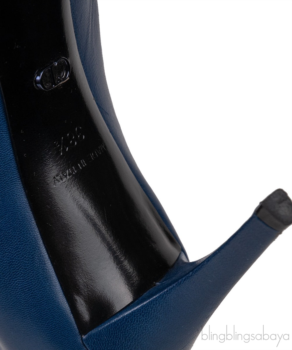 Blue Cannage Vamp Peep Toe Heels