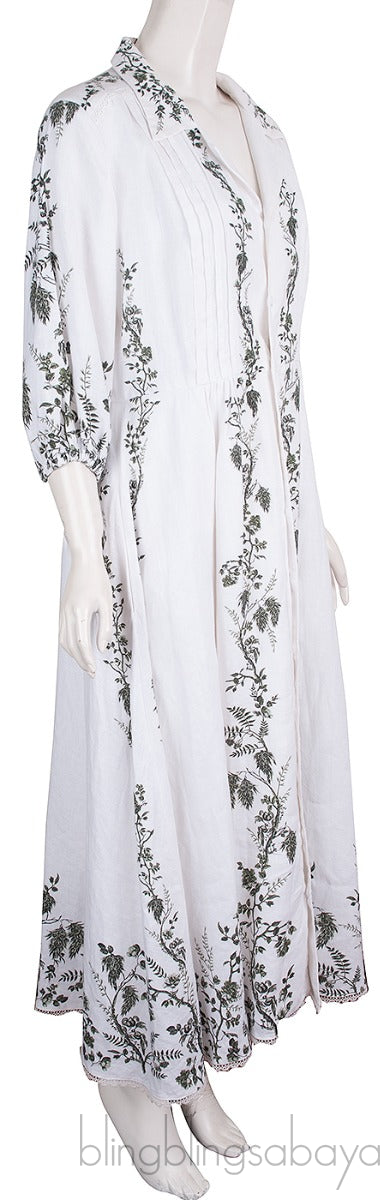 Kendrick Floral Linen Midi Dress