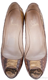 Cosmo 120 Python Peep Toe Pump