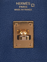 Hermes Birkin 25 Touch Blue Marine Matte Alligator and Blue Sapphire Taurillon Novillo GHW