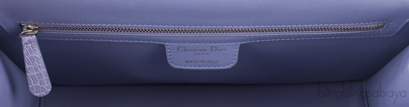 Christian Dior Mitzah Lilac  Crocodile Medium Tote