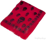 Silk Chiffon Skull Scarf