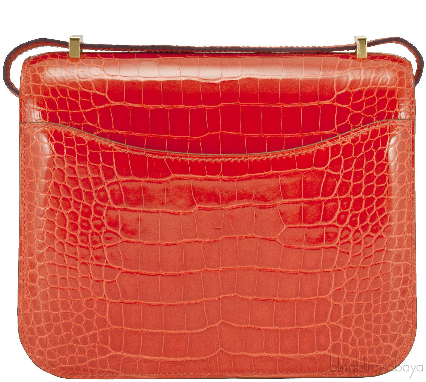 Constance Mini Orange Poppy Croc