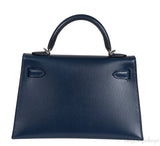 Kelly 20 Mini Sellier Cloute Blue Abysse Box Studded PHW