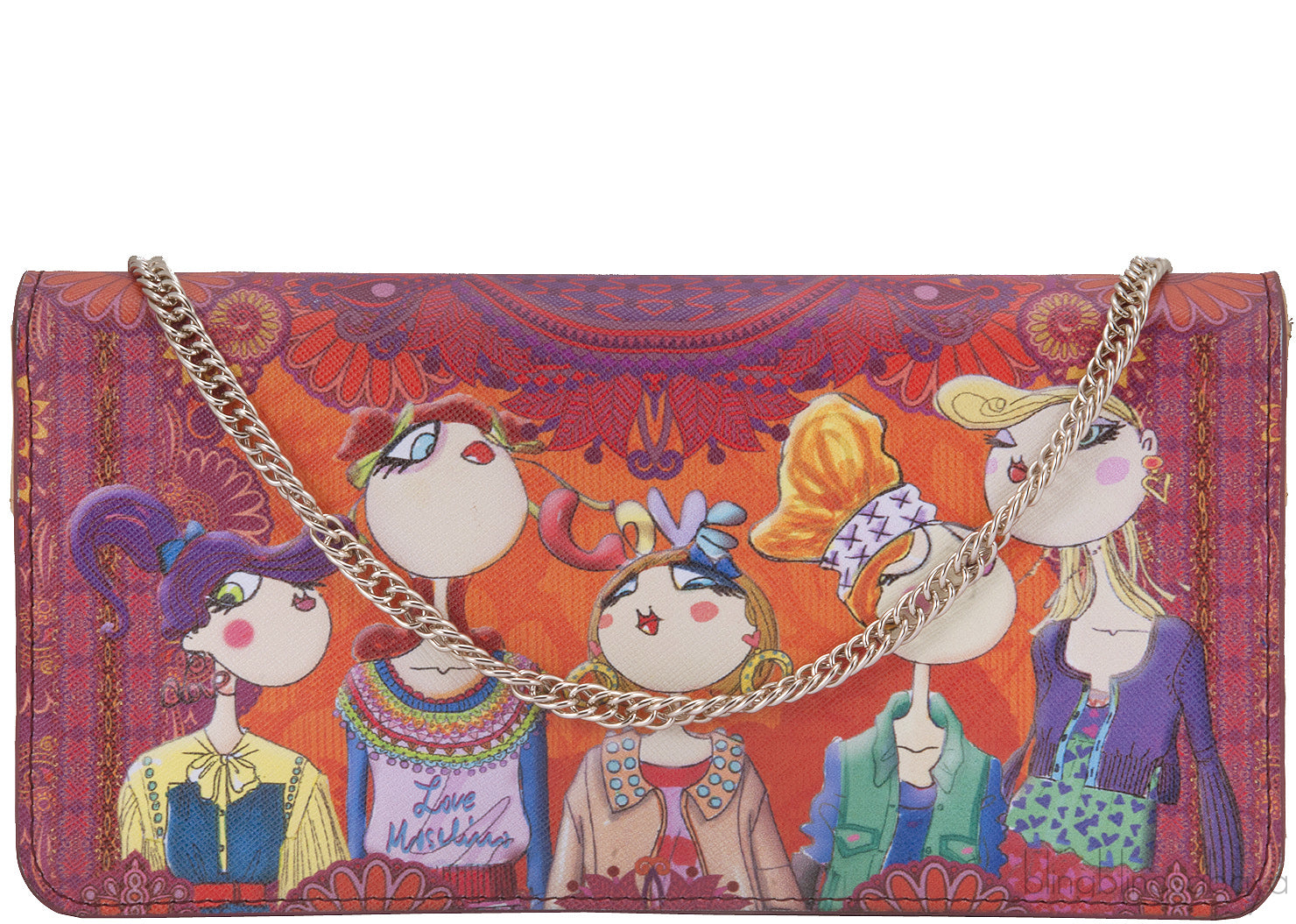 Girls Print Clutch Shoulder Bag
