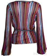 Multicolor Wrap Cardigan