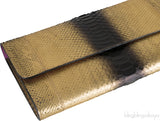 Gold & Black Python Clutch