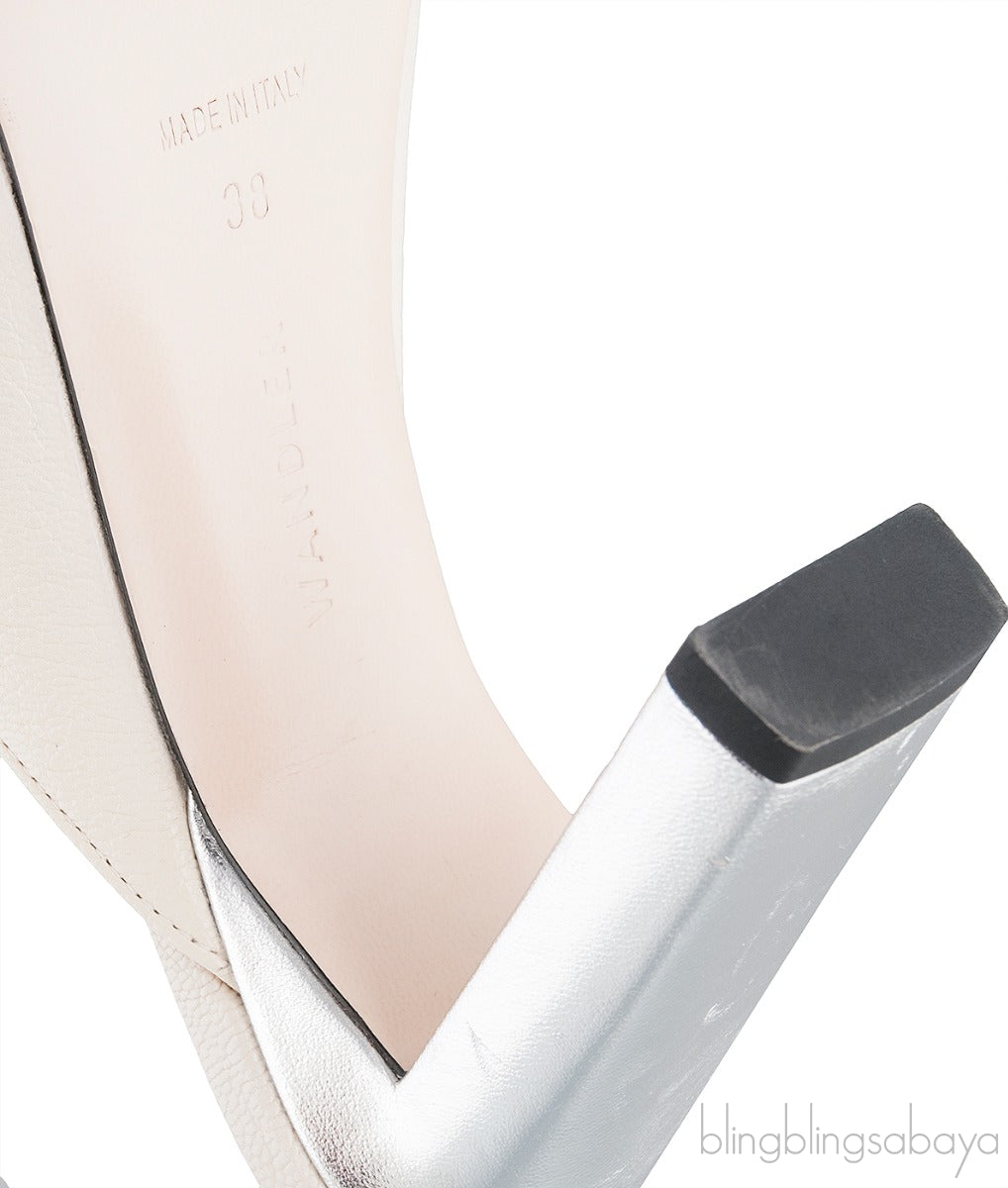 Isa Open Toe Mules Beige