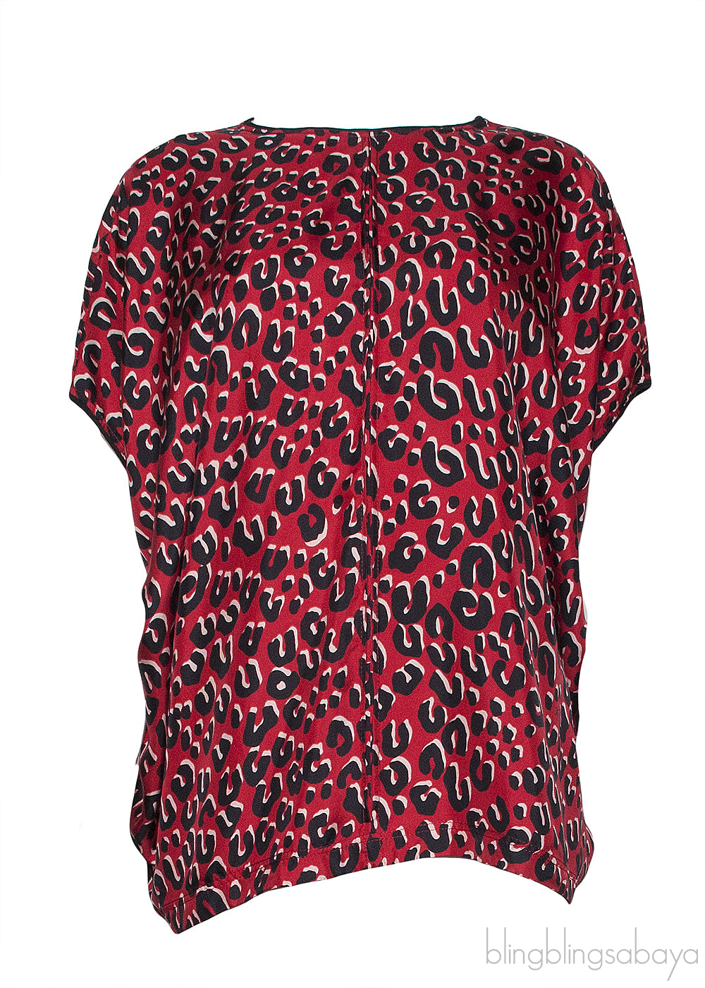 Leopard Print Silk Top