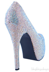 Gold Rhinestone Pump