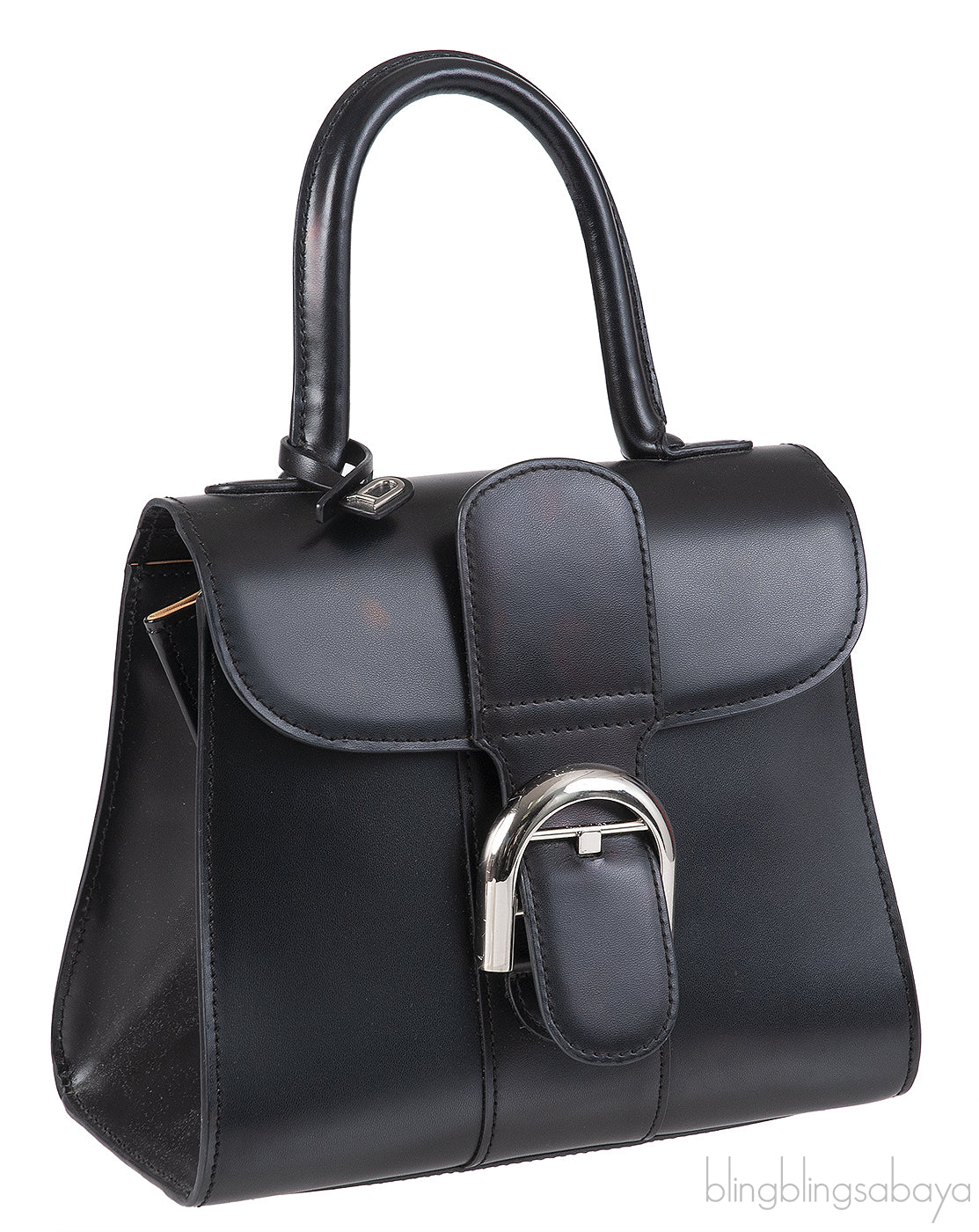 Delvaux Black Brilliant Mini Leather Tote