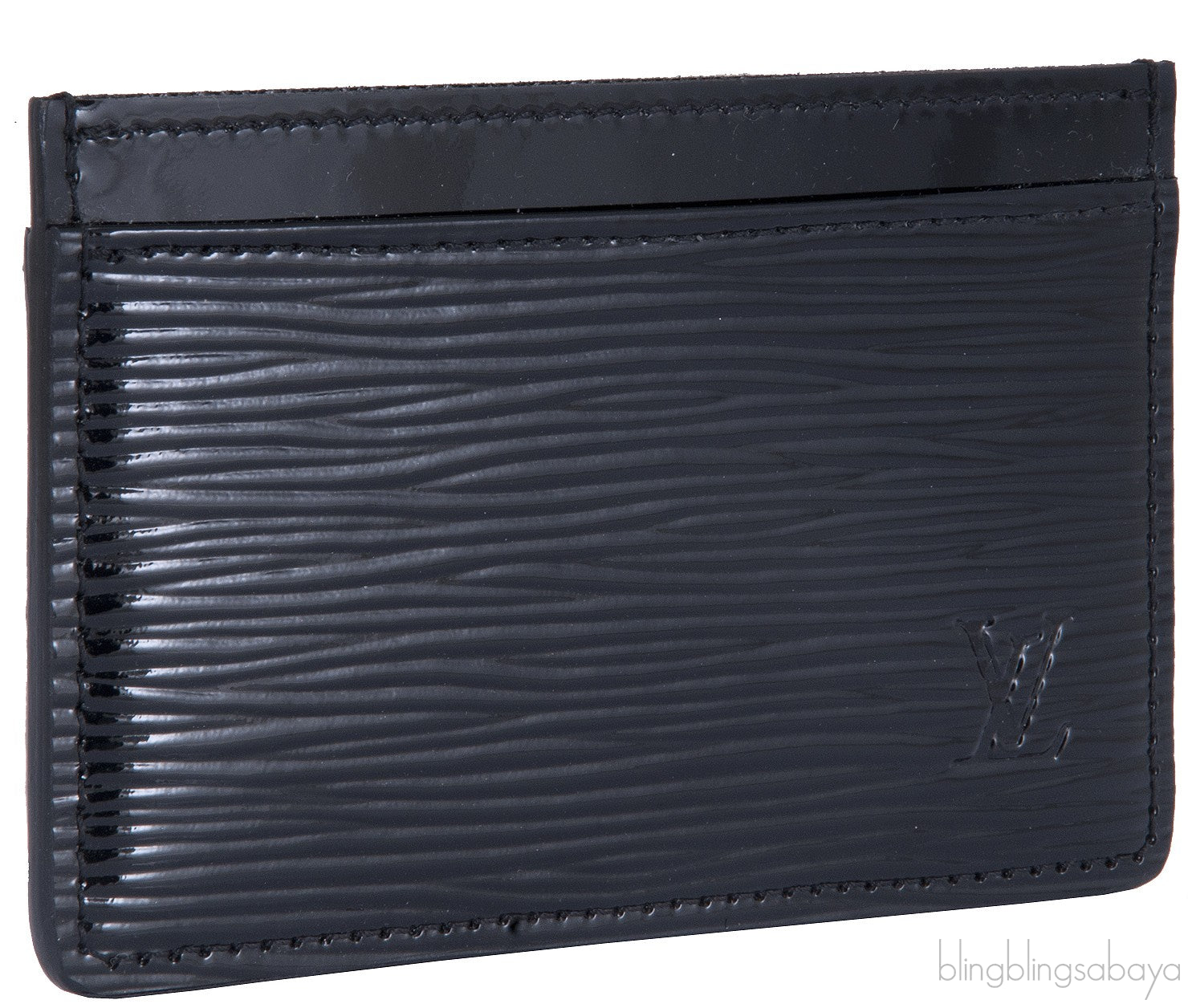 Black Epi Card Holder
