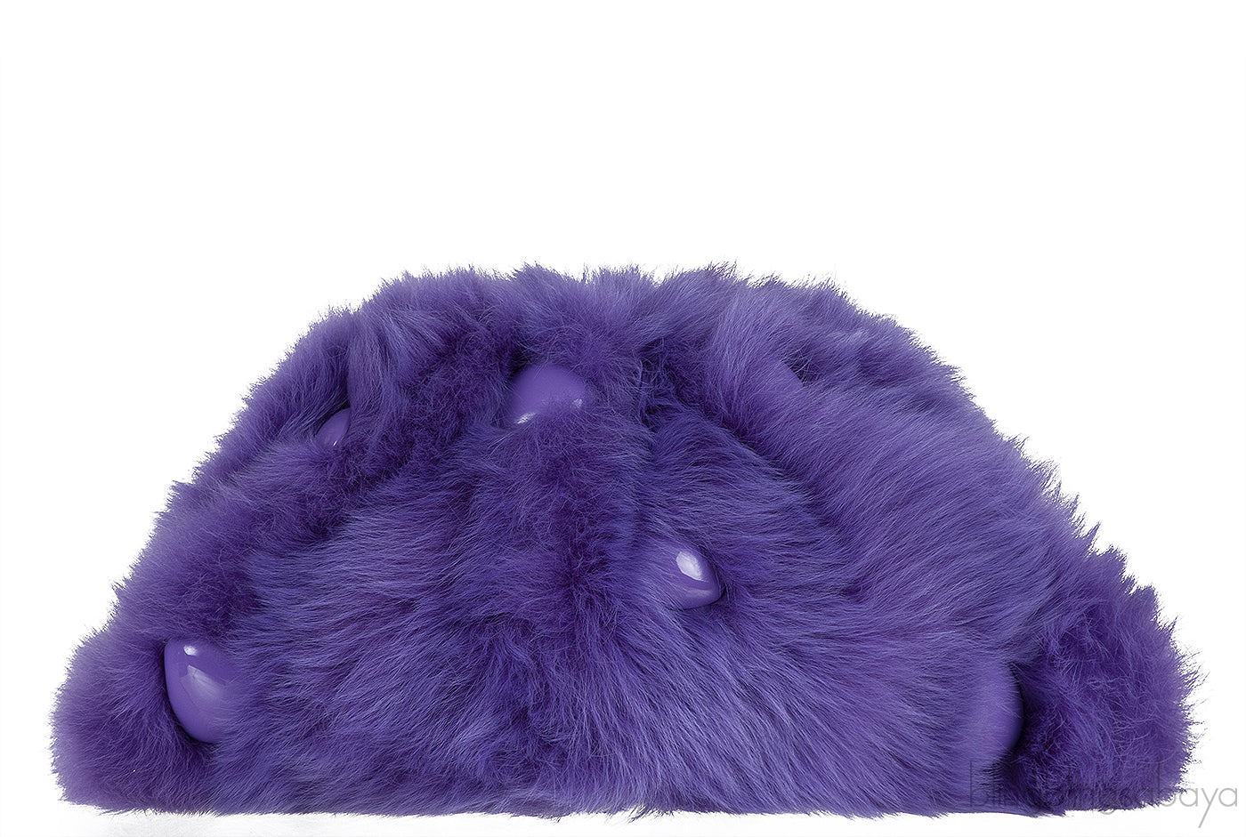 Purple Shearling Pouch